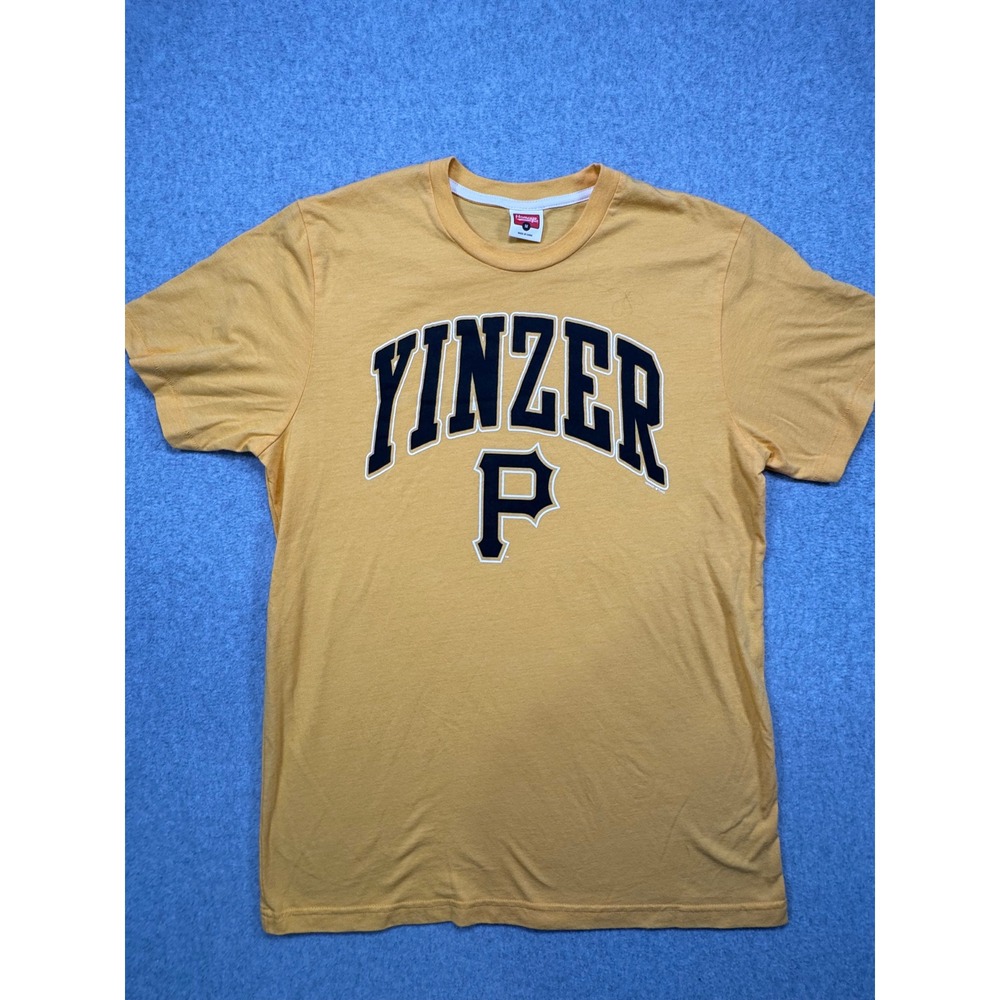 Homage Yinzer Pittsburgh Pirates Graphic T-Shirt Gold Tri-Blend Mens Medium